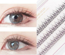 Women Natural look Long Fake False Individual Cluster Eyelashes Extension 10mm