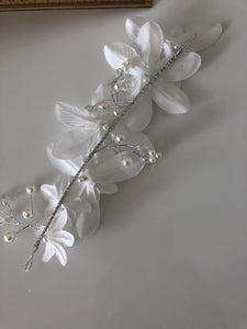 Women Pure White Flower Wedding Bride Party Hair Head Headband Fascinator PROP