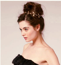 Women Lady Gold Olive leaf celebrity style Party Retro bohemian hair head band