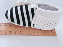 Baby Girls Children Kids White Black Stripe Sailor Tasseled Crib Dress Shoes