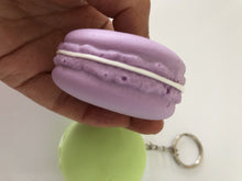 2x Slow rising Macaroon Macaron Keyring Squeeze toy Strap Novelty gift