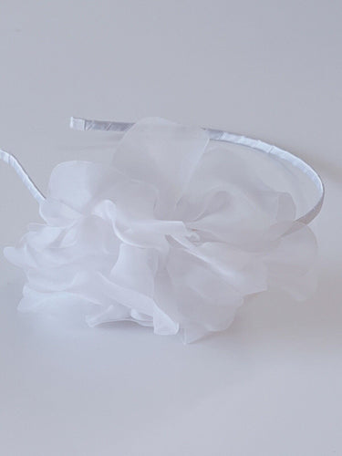 Flower Girls Children Kid Party White Flower Hair Head band Headband Hairband