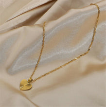Women 18K Gold Plated 315L Stainless Steel Heart Shape Necklace