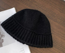 Women Winter Hiphop Warm Chic Loose Deep Bucket Beanie Knit Black Hat Cap