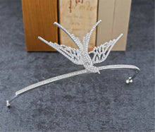 Girls Kids Crystal Bird Swallow Hair Forehead Prom Party Headband Crown tiara