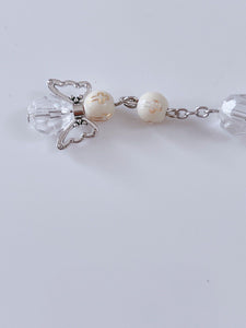 Christening Baptism Cross Angel Rosary Bracelet Beads Wrist band Favors Gift