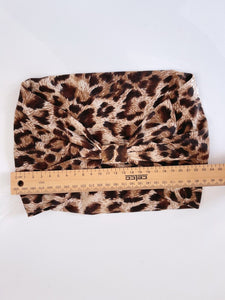 Women Boho Retro Leopard Yoga Party Elastic Hair head band Headband Wide Bandana