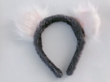 Women Children Bear Grey Koala Fluffy Pink Ear Party Hair head band Headband