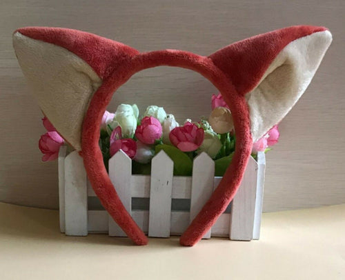 Women Girl Boy Kid Zootopia Fox Nick Red Ear Costume party hair band Headband