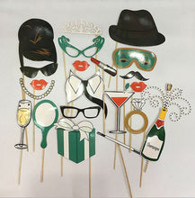 Gatsby Retro 20' 30' Mustache Party eye glass Selfie Photo Booth Prop Game Sign