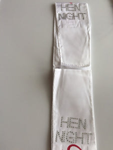 Women Lady Hen's night Party Wedding White Bride to be Bridal Sash AU STOCK