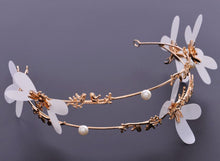 Faulty Women Fairy white butterfly Bride Party Hair piece Headband Garland