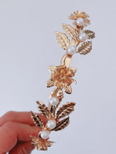 Women Girl Gold Rose Pearl Leaf Party Hair Head Band Headband Hoop headpiece