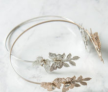 Women Silver Color boho Butterfly Fairy bride Party Hair Headband Crown Tiara