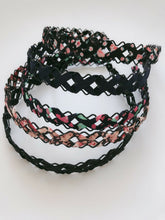 Women Girls Wire Yoga Gym Check Braid Sports School Hair Head band Headband hoop