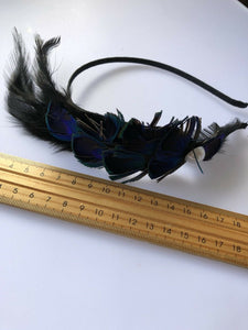 Women Girl Peacock Feather Party Race Melbourne Cup Hair Headband Fascinator