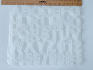 Number $ # ABC Alphabet Letter DIY Craft Silicone Mold Resin Moulds Decorating