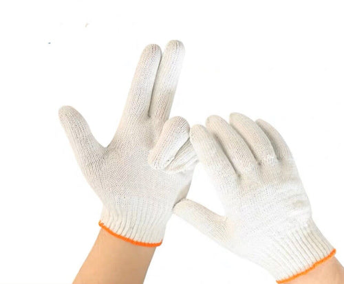 AU Men Lady white Work Protective Cotton Yarn SHORT Gloves Mittens