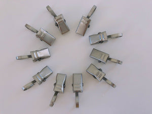AU 10x Small Stainless Steel Metal Curtain Hanging Clips Claws with Hook Clamps