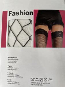 AU Women Sexy Fishnet NET Lace High Thigh Over Knees Pantyhose Tights Stockings
