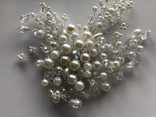 Women Party Prom dance headpiece Bride wedding Pearl Comb hair Head accessory