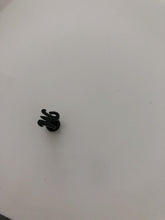 1PIECE Black 316L Stainless Steel Titanium plate M letter alphabet Earring Stud