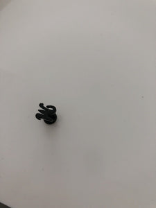 1PIECE Black 316L Stainless Steel Titanium plate M letter alphabet Earring Stud