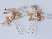 Women Gold Leaf Pearl Prom Bride Party Hair Up Styling Decorative Pin Hairpiece