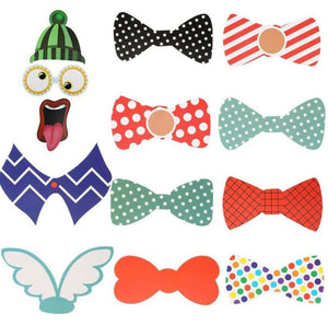 Lip Eyeglass Bow tie Hat Birthday Party beard Selfie Photo Booth Prop Game Sign