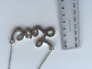 Women Girls Silver Color LOVE letter Short Necklace Valentine's Day Gift her