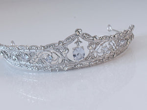 Elegant Retro Silver Cubic zircon Crystal Tiara – Bridal & Prom Rhinestone crown for Women