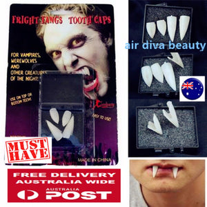 4PC Fancy Halloween Costume Party Zombie Vampire Wolf Fangs Tooth Cap blood tube