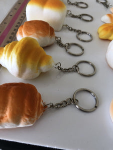 3x Slow rising Scented Bakery Bread Keyring Squeeze toy Strap