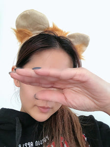 Women Kid Children Lion Costume Fluffy Ear Party Hair head band Prop Headband