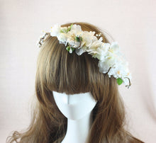 Women wedding White Flower bride Party Hair Headband Crown Prop Garland Wreath