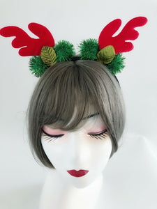 Womens Girl Christmas Reindeer Deer Antler Costume Ear Party Hair band headband