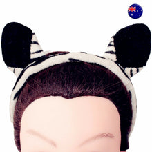 Women Lady Girl Black White Striped Zebra Bear Ears Party Hair Headband band
