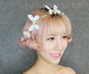 Women Lady Fairy white butterfly wedding Bride Party Hair piece Headband Garland