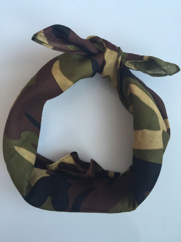 Women Men Girl Camouflage Party Camo army green Bandana Hair Headband Wrap Scarf