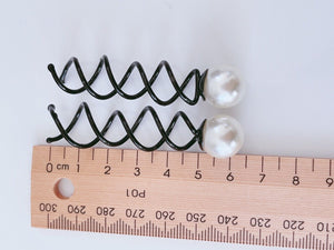 2x Women Girl Pearl Wedding Professional Hair Bun Styling Twist Bobby Pin Grips