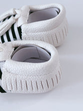 Baby Girls Children Kids White Black Stripe Sailor Tasseled Crib Dress Shoes
