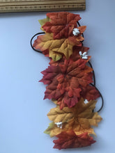 Women Girl Autumn Maple Leaf tree Orange Hair Headband crown Prop Garland band