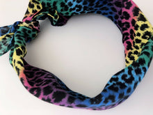 Women Cotton Colorful Leopard Dots Retro Boho Bandana Hair Headband Wrap Scarf