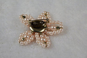 Women Gorgeous Handmade Pearl Flower Brooch Brooche Hat Dress Pin Gift