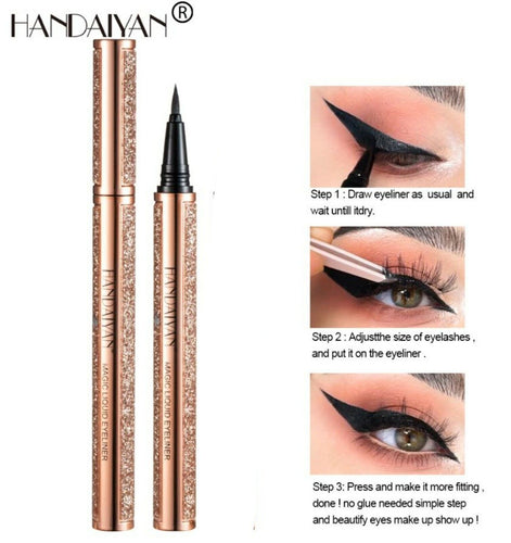 Self-adhesive Eyelash Glue Waterproof Black Liquid Magic eye Liner Eyeliner