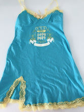 Women Girl Blue Cotton Strap Lace Chemise Nighties Sleepwear Night Sleep Dress