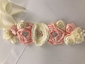 Girls Kids Lady Wedding Satin Flower Party Dress Belt tie hair band headband
