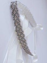 Women Cream White Crystal Rhinestone Prom Wedding Waist Dress Satin Sash Belt