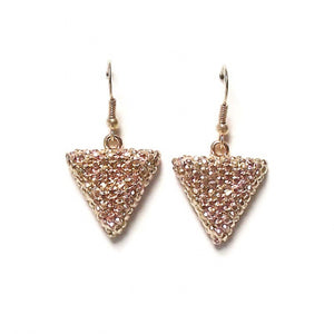 Women Vintage Retro Gold Color Triangle Fashion party Earrings Ear Hook Drop