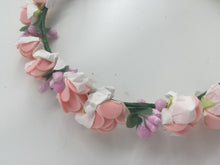 Women Pink flower Girl Fairy Wedding Bride Hair Headband Crown Garland bracelet